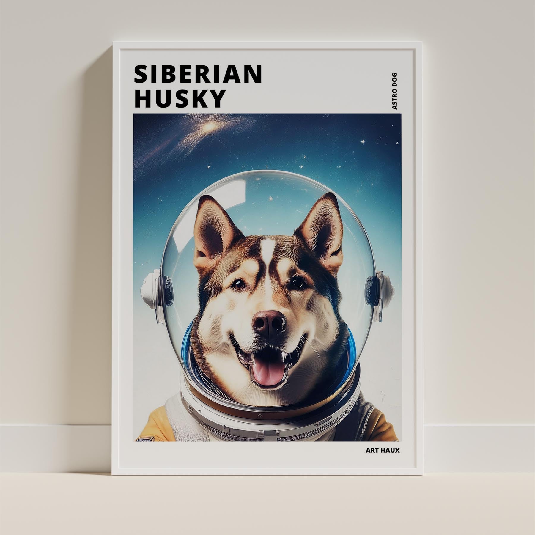 Siberian Husky Astronaut Dog Series with Text Astro Dog image 9