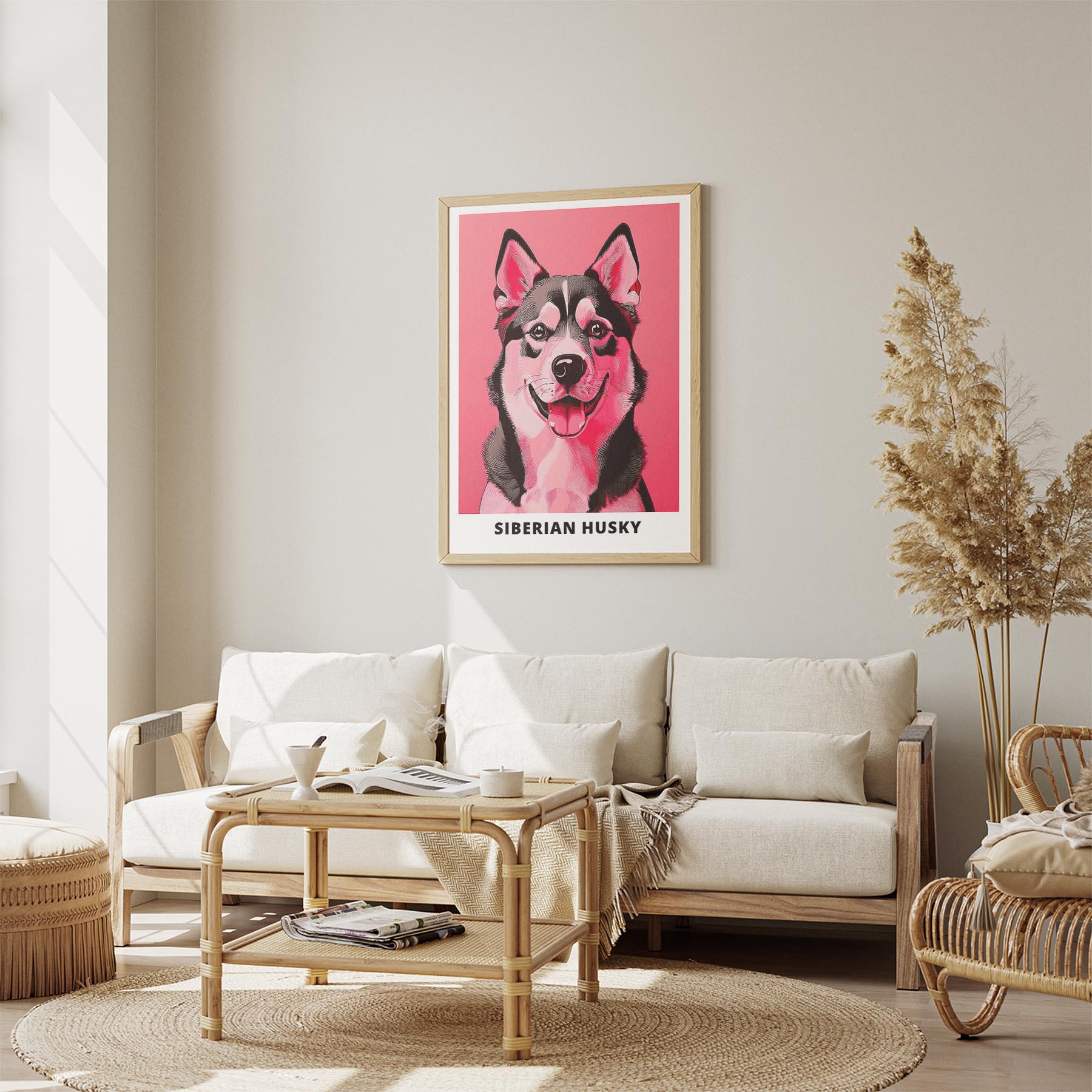 Siberian Husky Pink and Black Dog Series 1 image 2