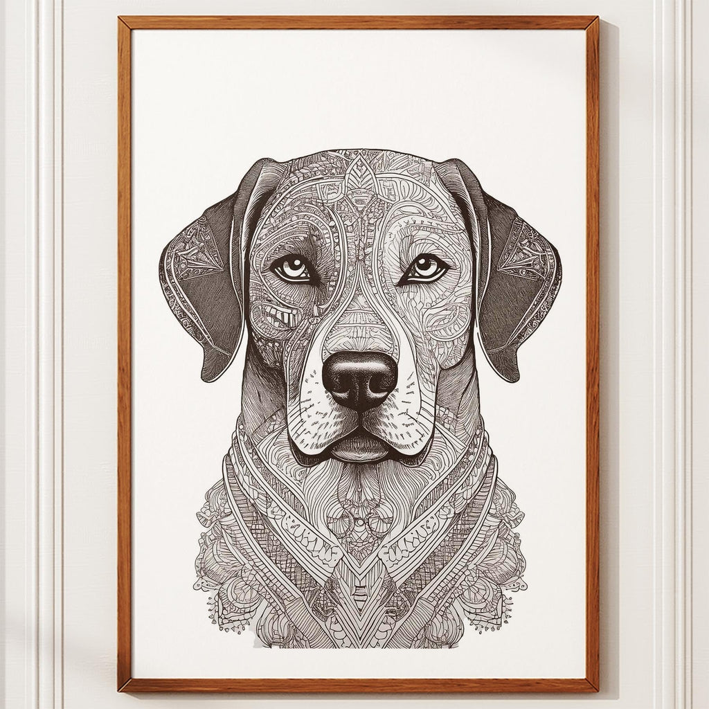 Maremma Mandala Black and White Dog Series image 10