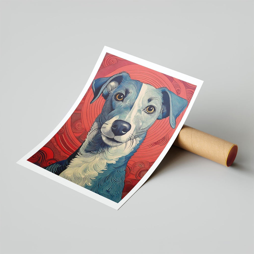 Greyhound Hokusai Japanese Inspired Dog Series image 6