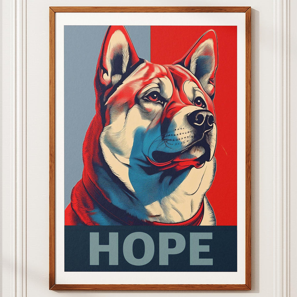 Akita Inu HOPE Series Inspired by the Obama Poster image 10