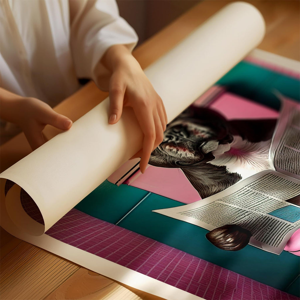 French Bulldog Toilet Dogs PInk and Turquise image 1