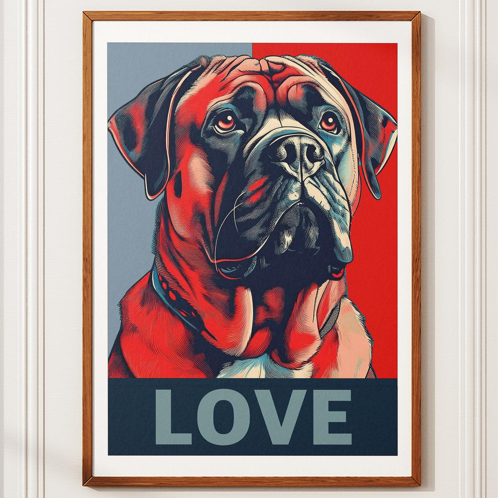 Bullmastiff LOVE Series Inspired by the Obama Poster image 10