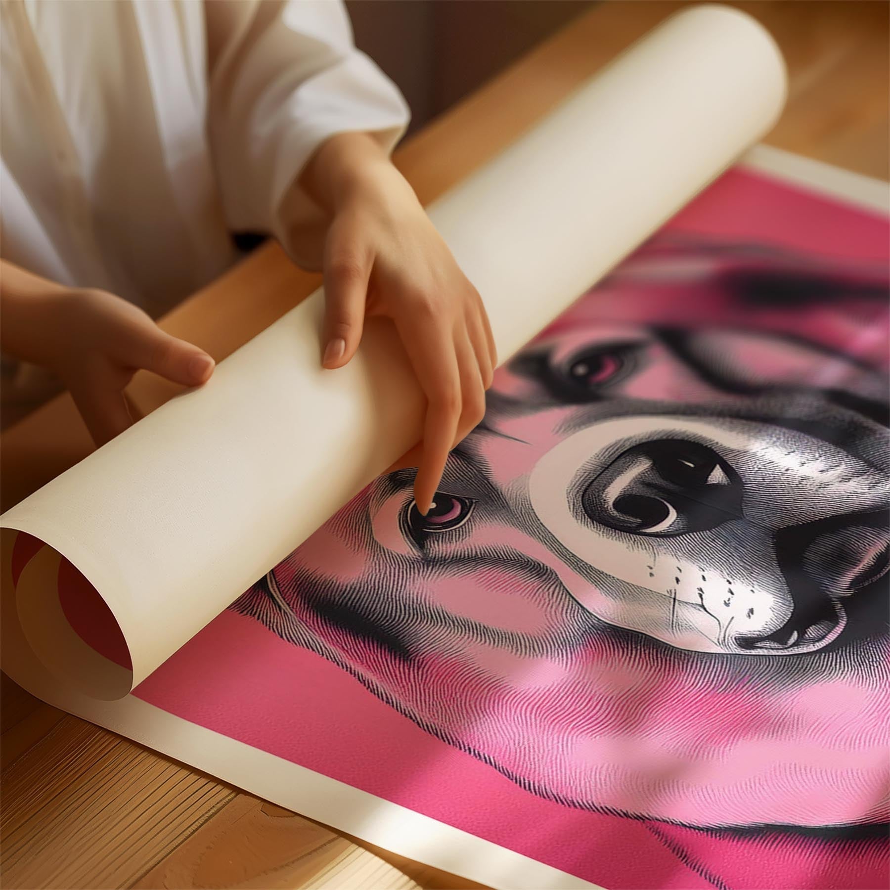 Chow Chow Pink and Black Dog Series 1 image 1