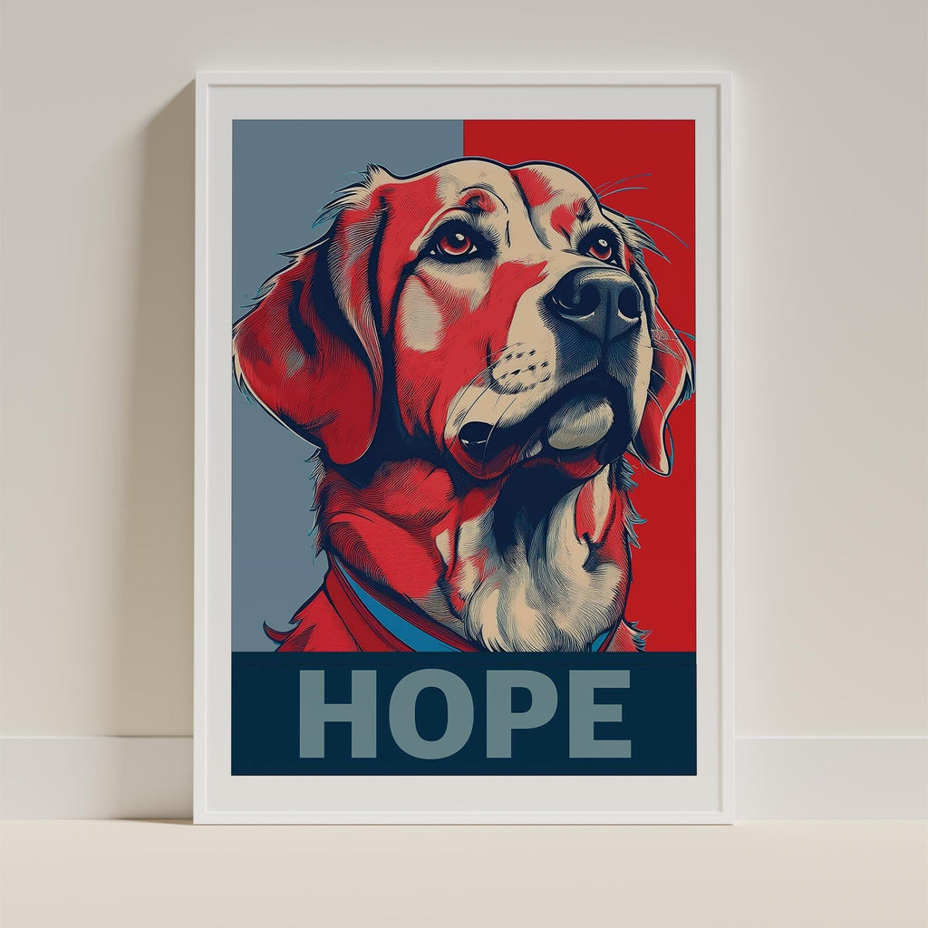 Golden Retriever HOPE Series Inspired by the Obama Poster image 9