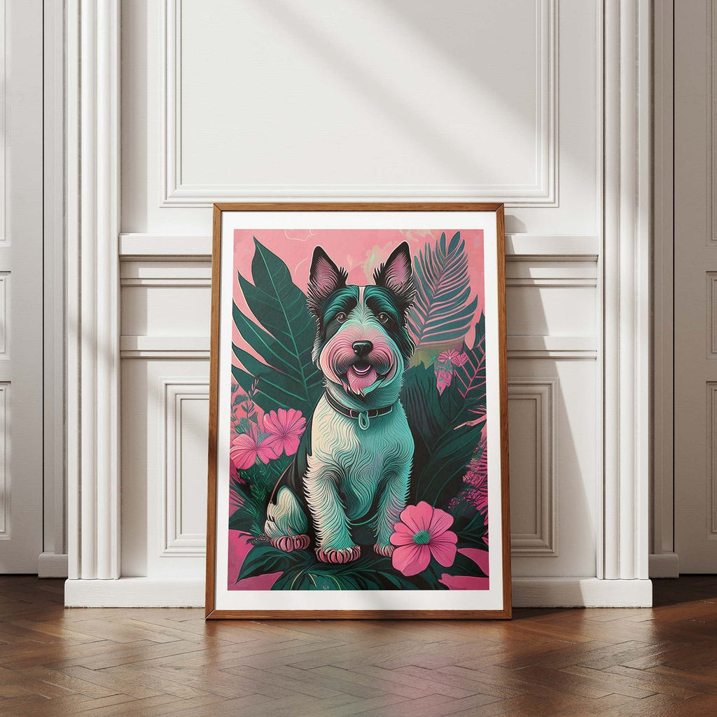 Fox Terrier Wire Flowery Dog image 4