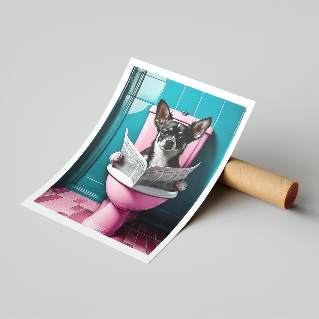 Chihuahua Toilet Dogs PInk and Turquise image 6
