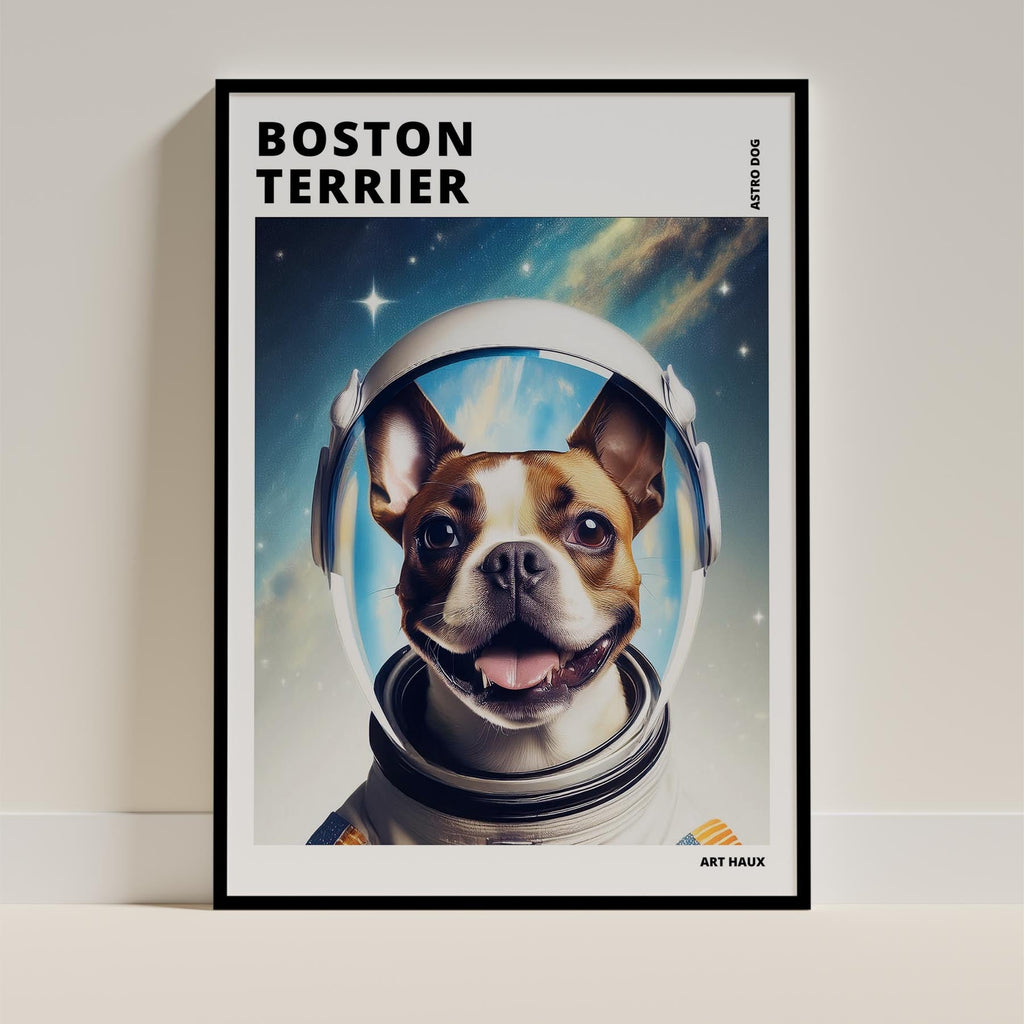 Boston Terrier Astronaut Dog Series with Text Astro Dog image 11