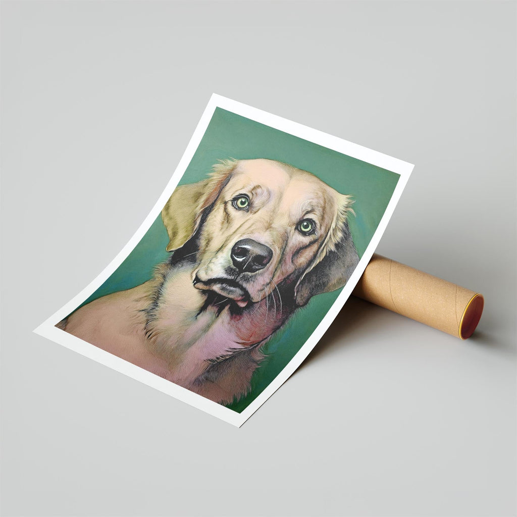 Golden Retriever Green Painted Series image 6