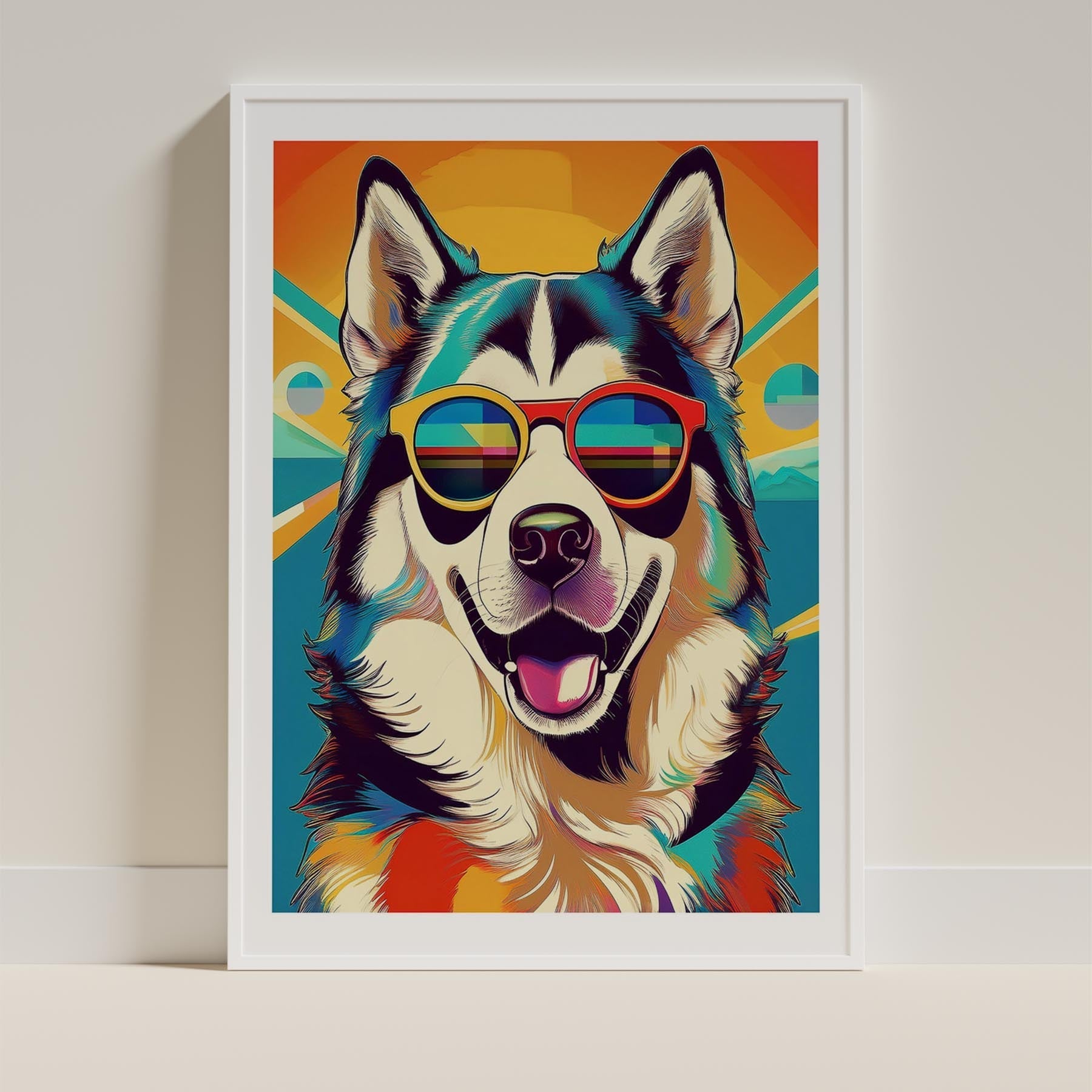 Alaskan Malamute In Colourful Sunnies 1 image 9