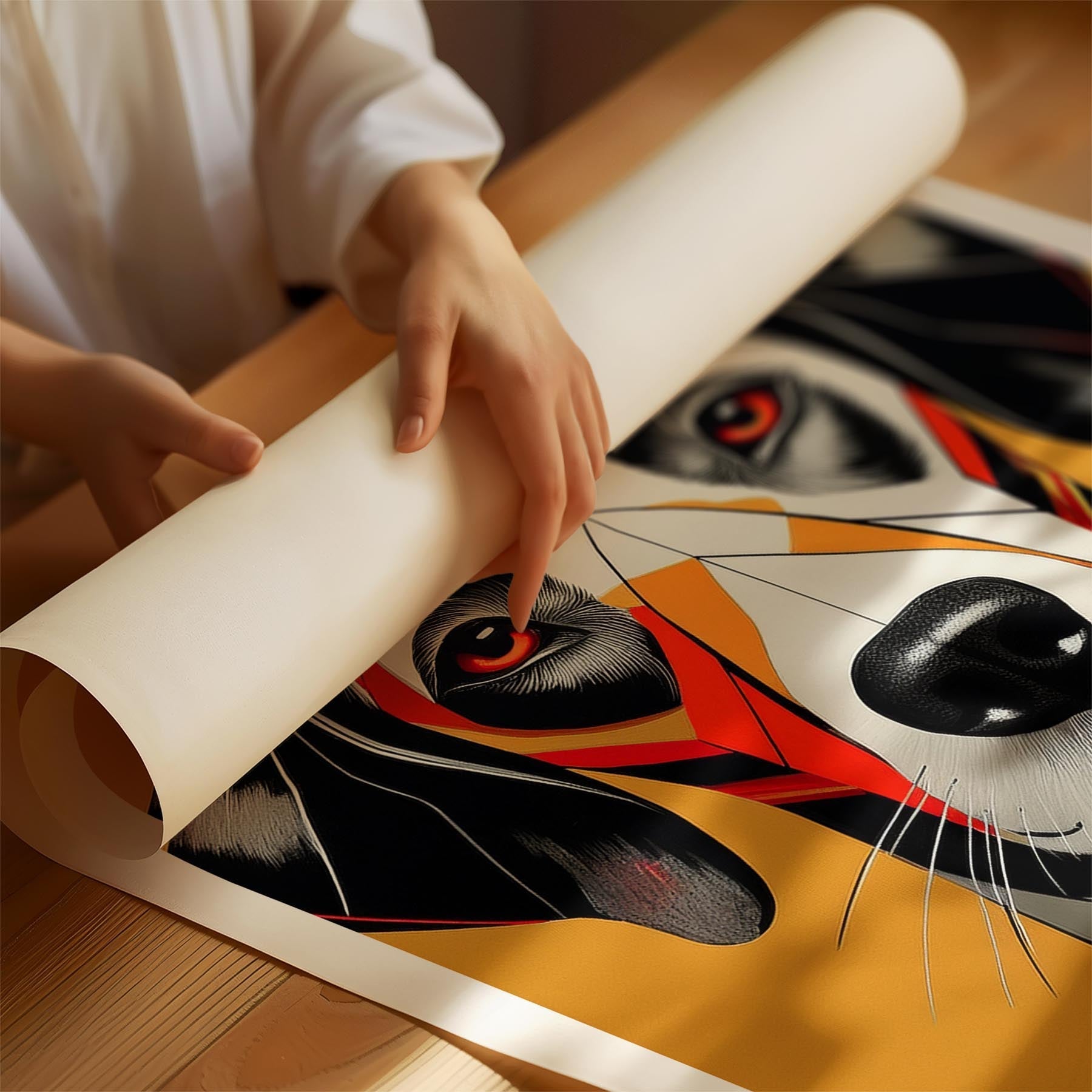 Dalmatian Geometric Orange Series image 1