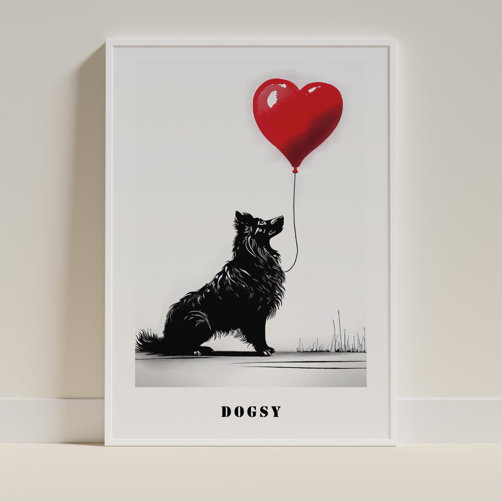 Shetland Sheepdog DOGSY Series inspired by the Art of Banksy with text Dogsy image 9