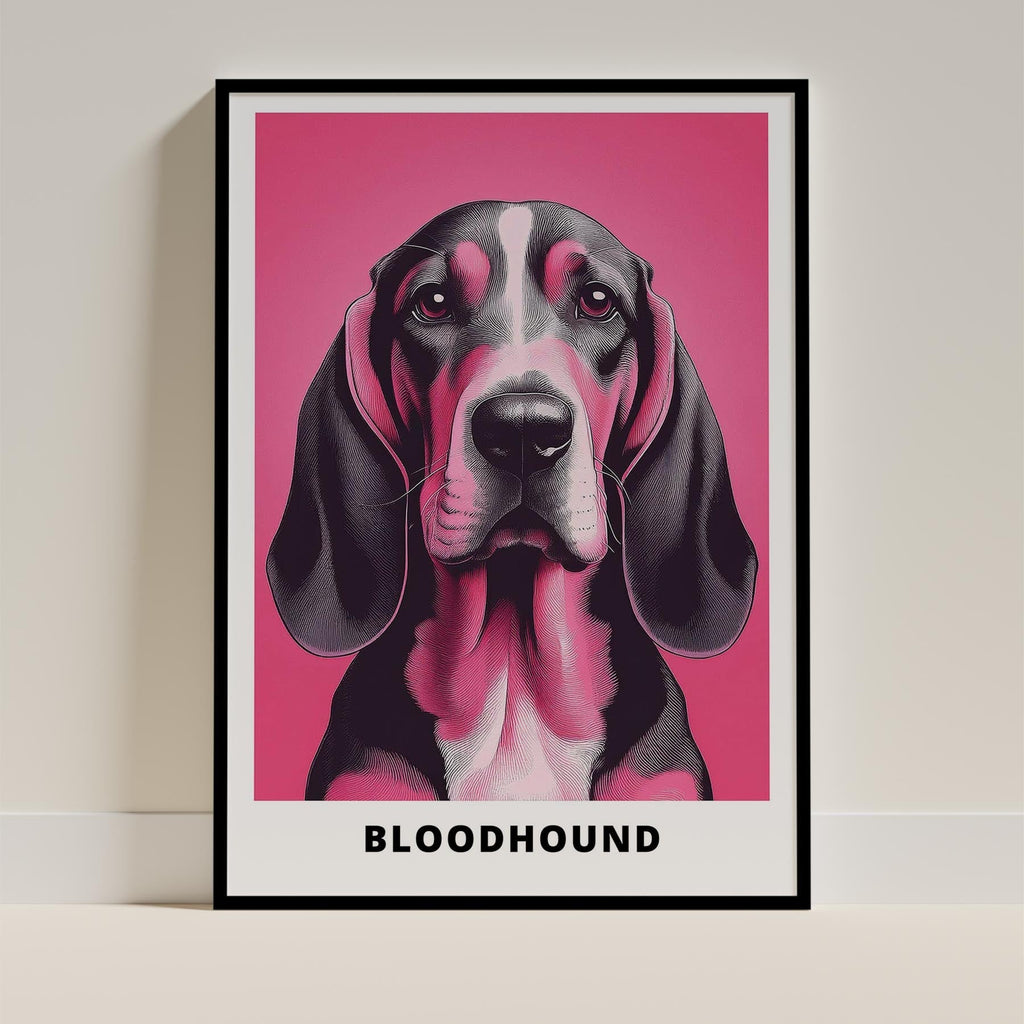 Bloodhound Pink and Black Dog Series image 0