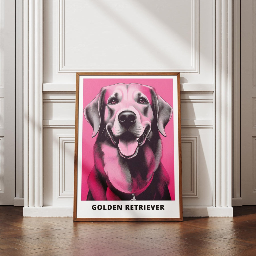Golden Retriever Pink and Black Dog Series 2 image 4