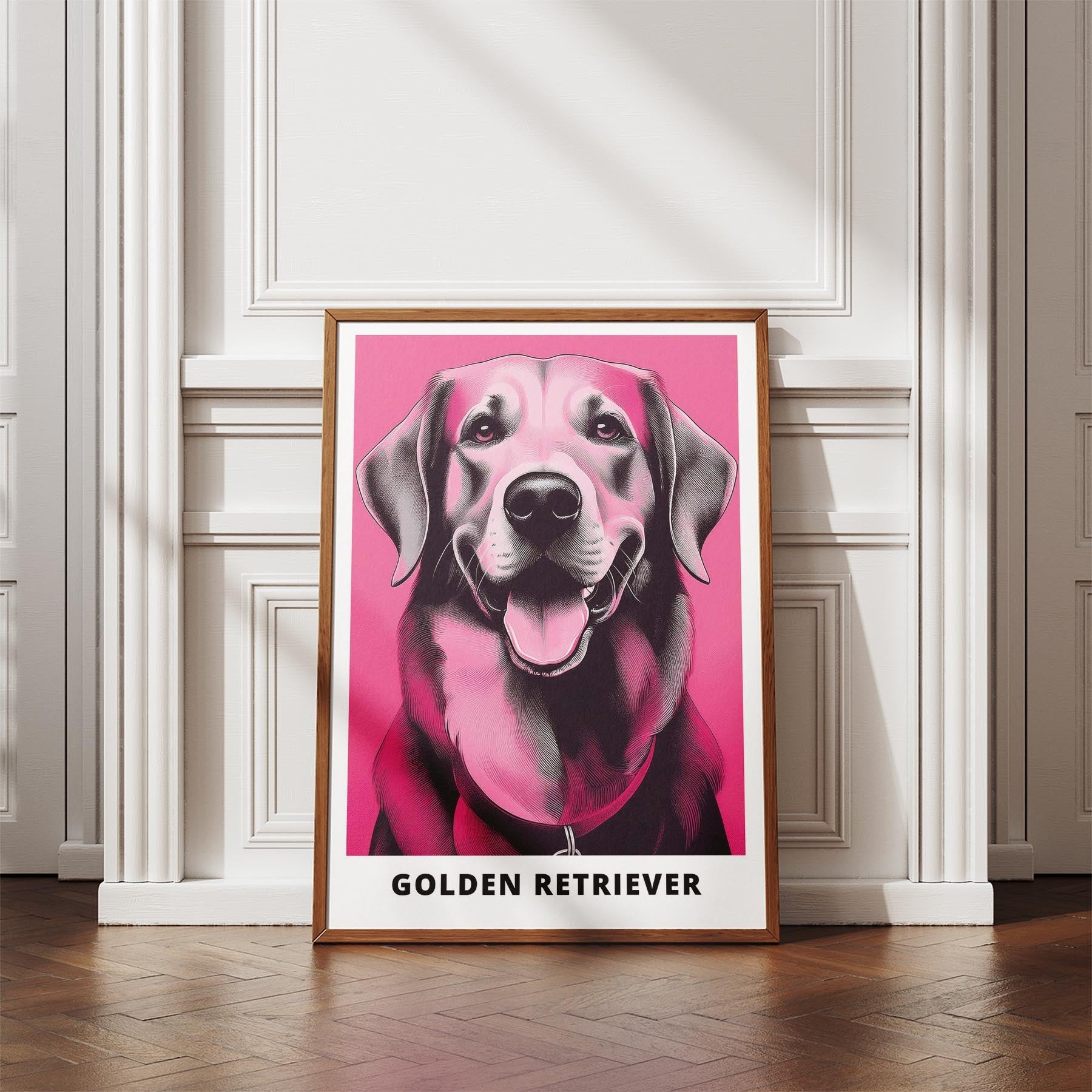 Golden Retriever Pink and Black Dog Series 2 image 4
