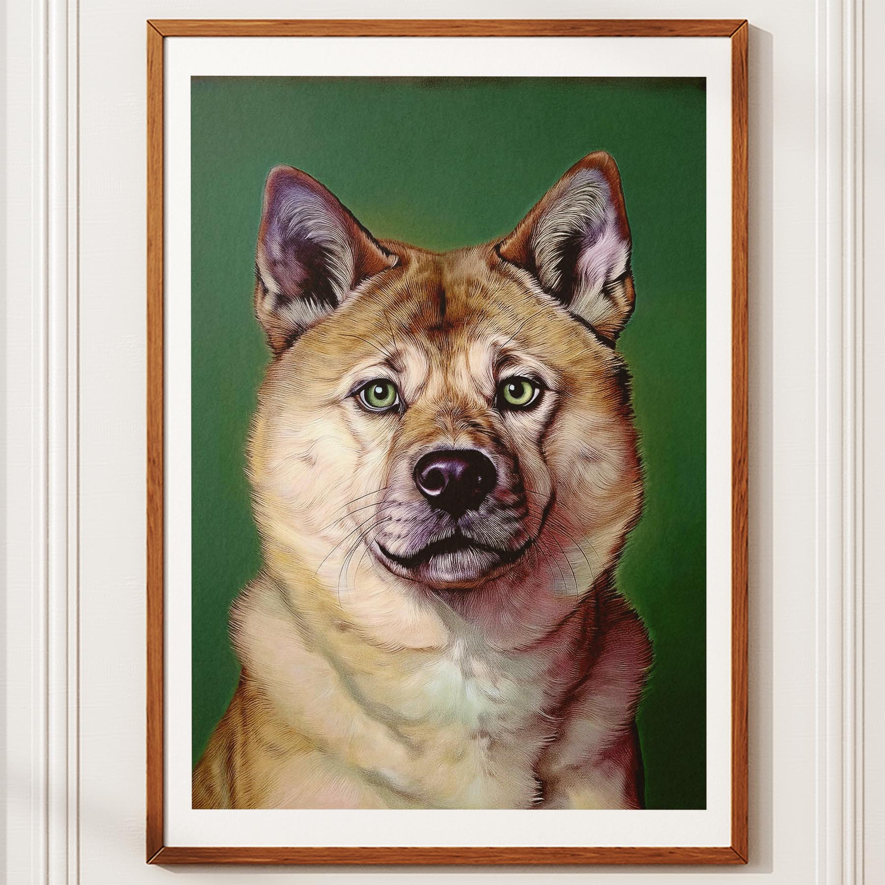Akita Inu Green Painted Series image 10