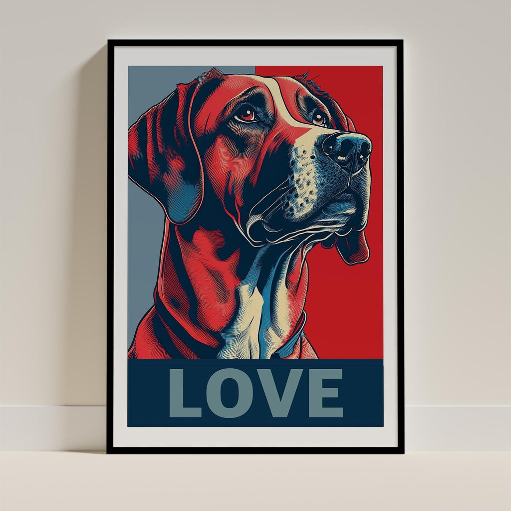 Rhoedesian Ridgeback LOVE Series Inspired by the Obama Poster image 0