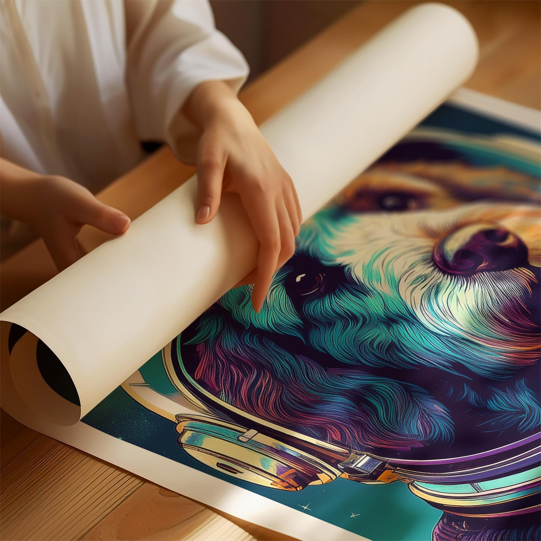 Spanish Water Dog Space Dogs Series image 1