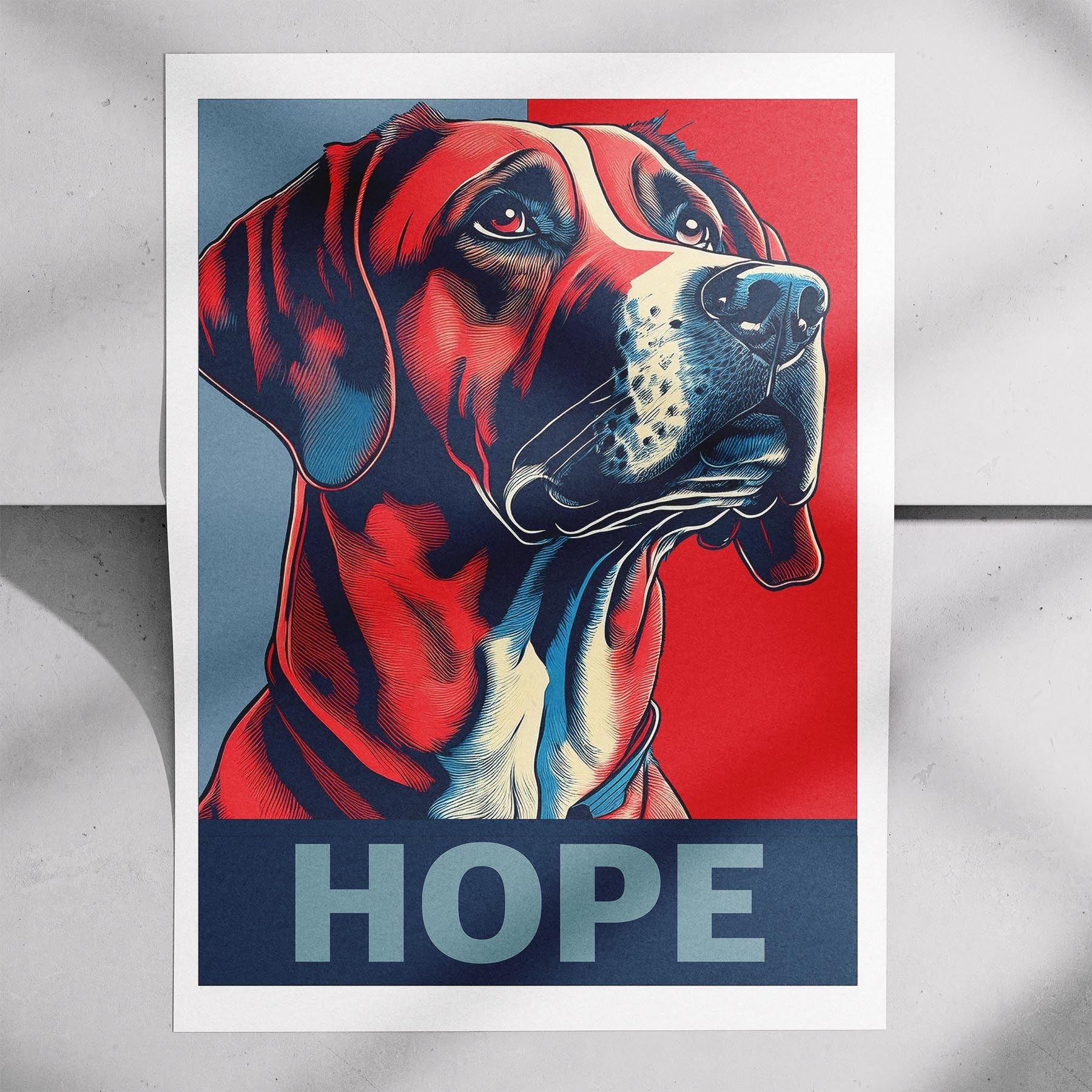 Rhoedesian Ridgeback HOPE Series Inspired by the Obama Poster image 7