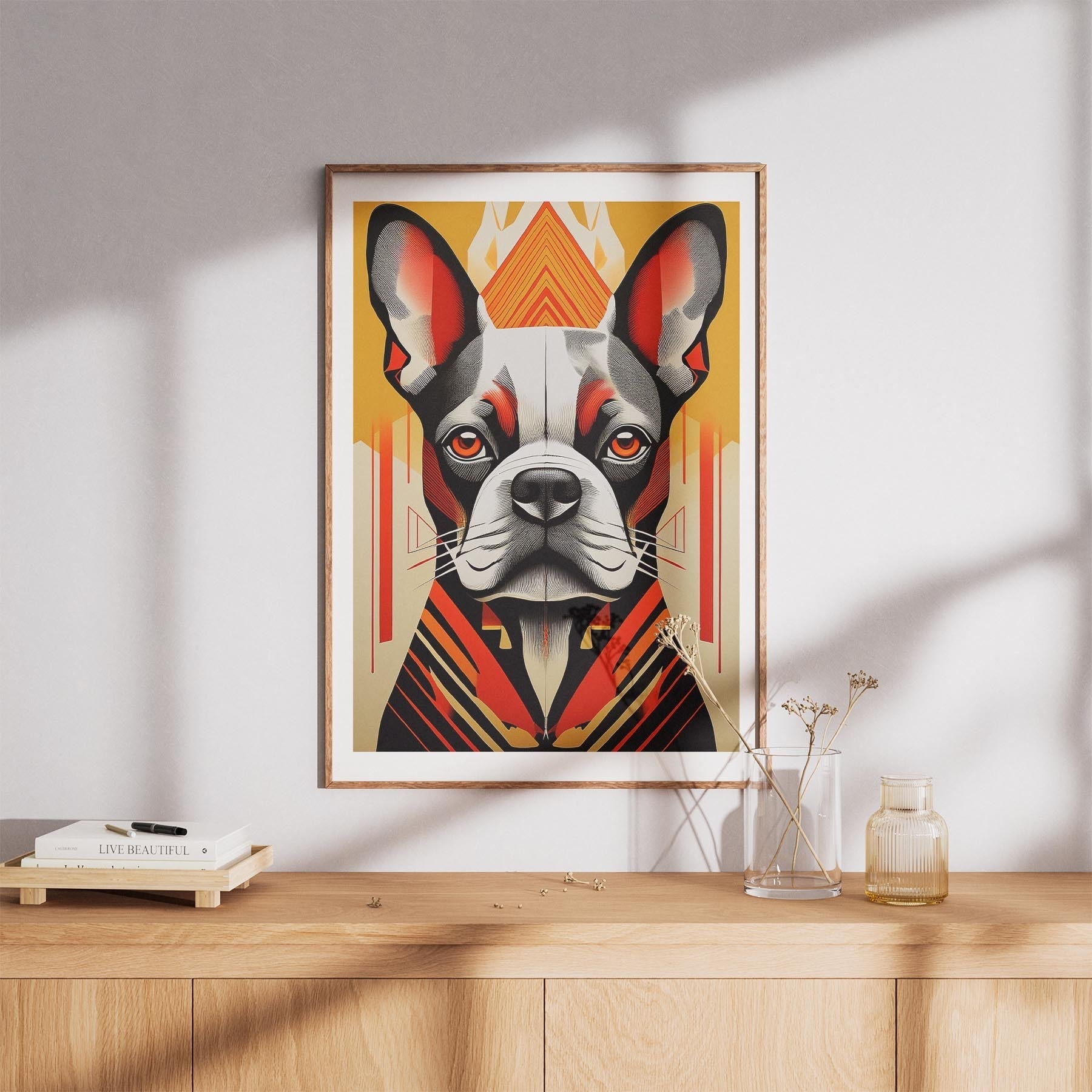 French Bulldog Geometric Orange Series image 8