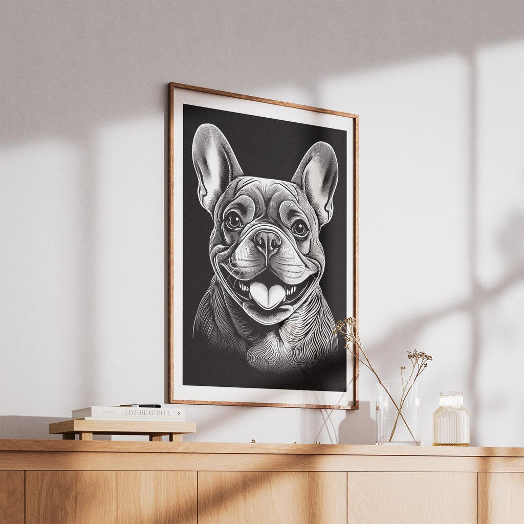 French Bulldog Line Dog Series in Black and White image 5