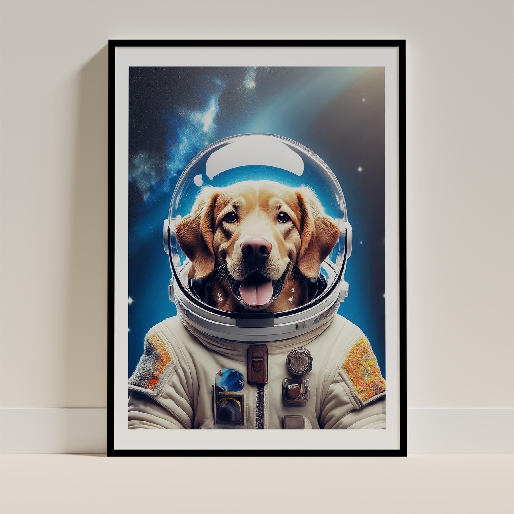 Curly Coated Retriever Astronaut Dog Series image 0