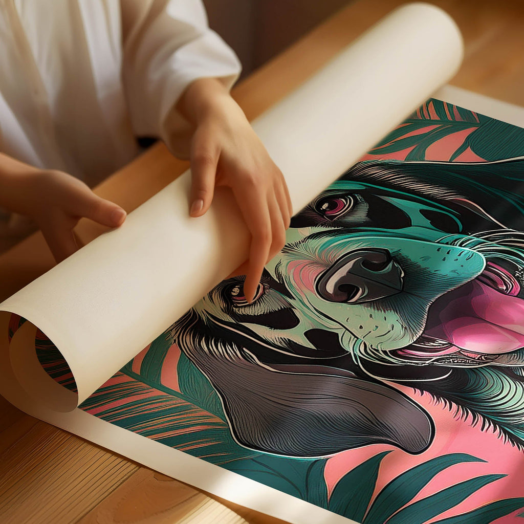 English Setter Flowery Dog image 1