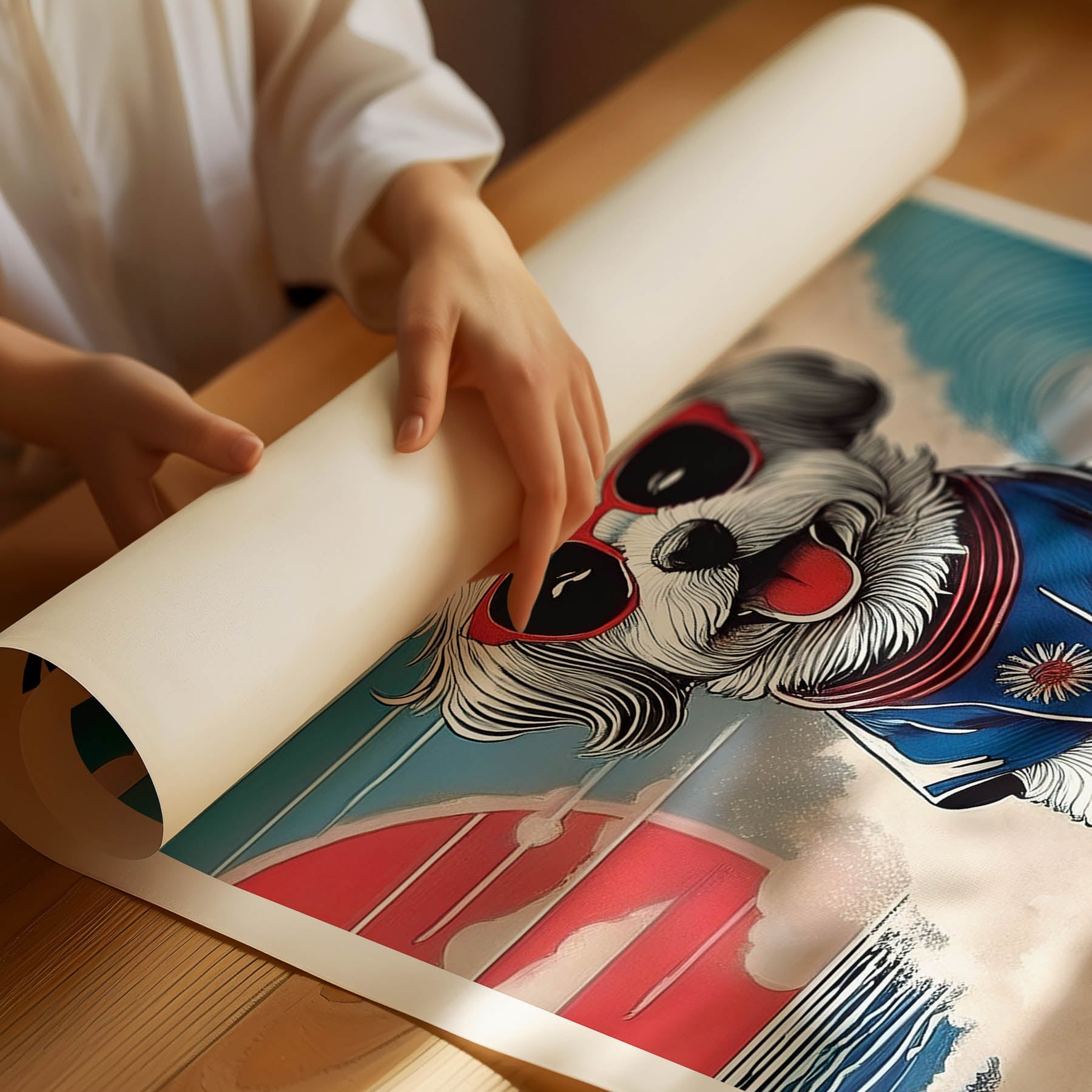 Maltese Hokosai Surfer Dogs 1 image 3