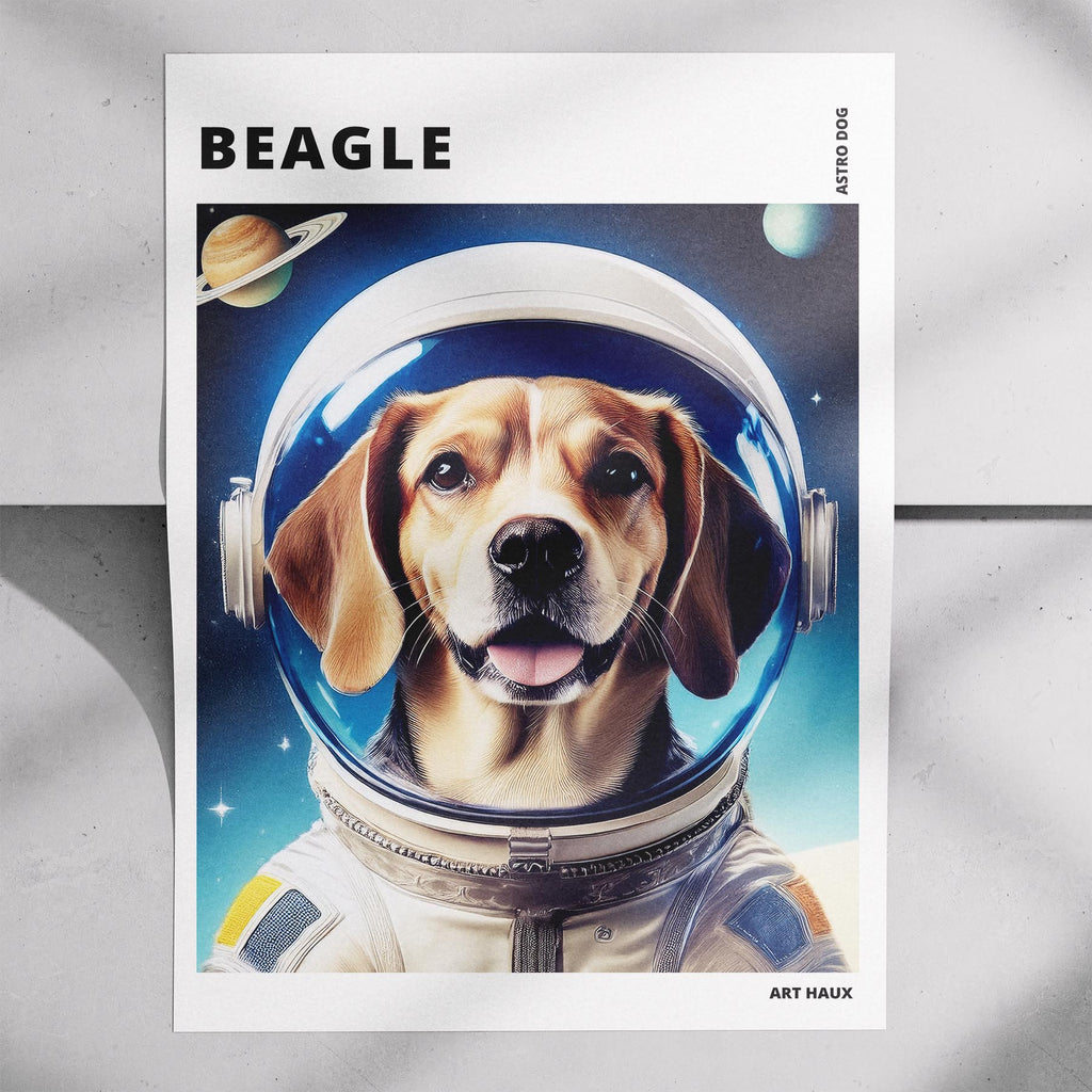 Beagle Astronaut Dog Series with Text Astro Dog image 7