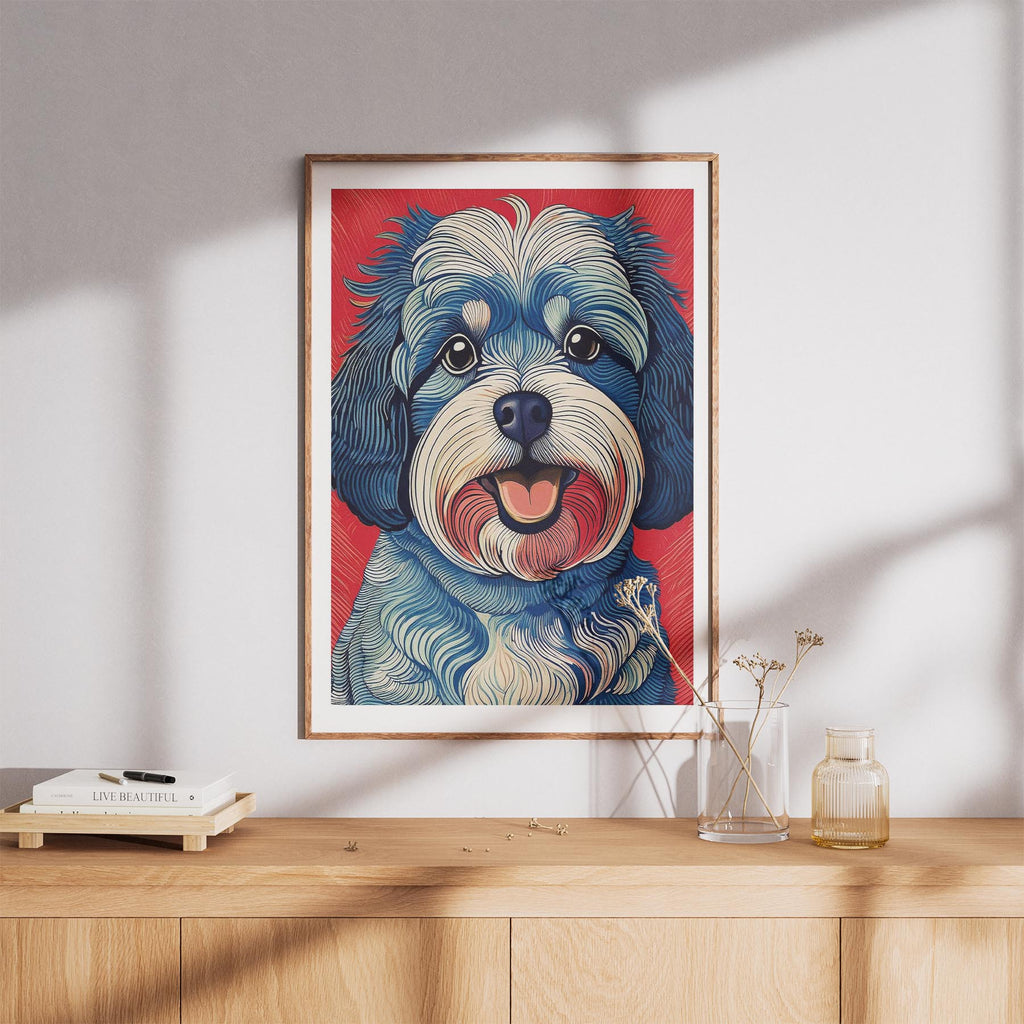 Cavoodle Hokusai Japanese Inspired Dog Series 8 image 8