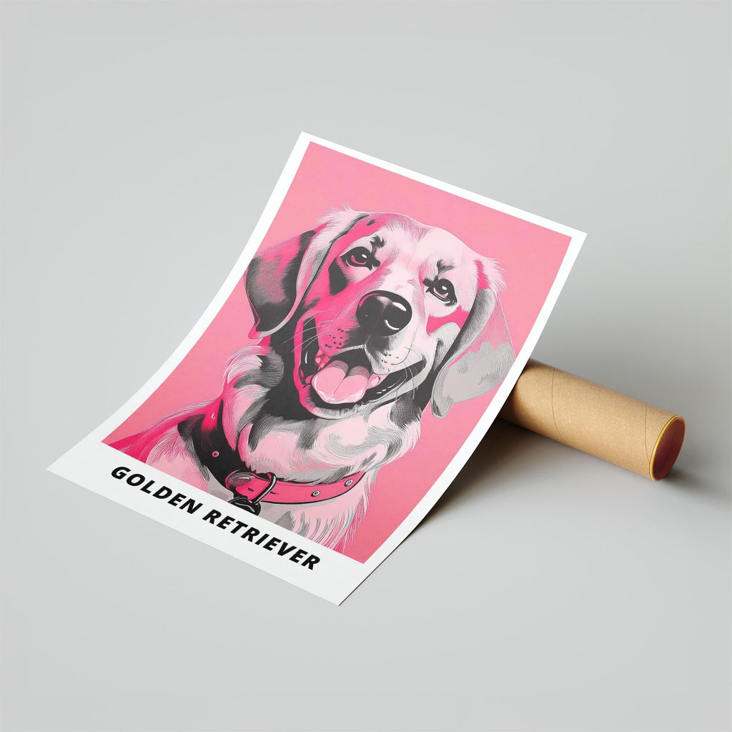 Golden Retriever Pink and Black Dog Series 1 image 6