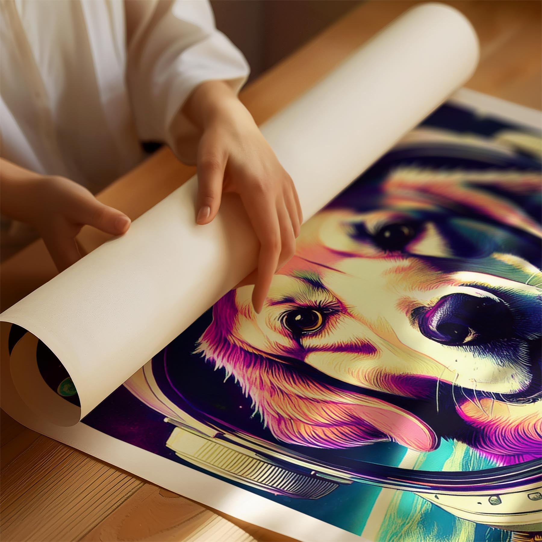 Golden Retriever Space Dogs Series image 1