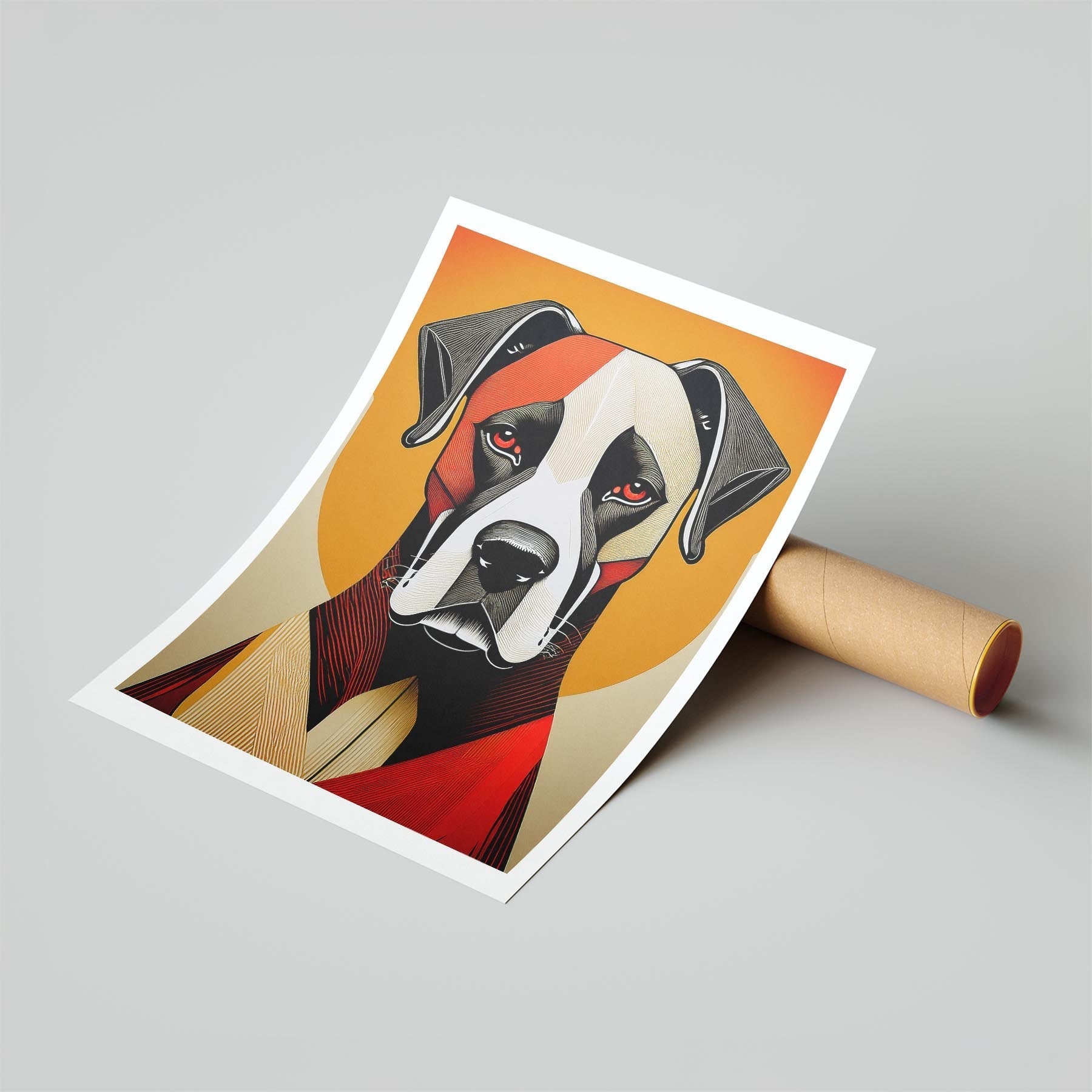 Boxer Geometric Orange Series image 6