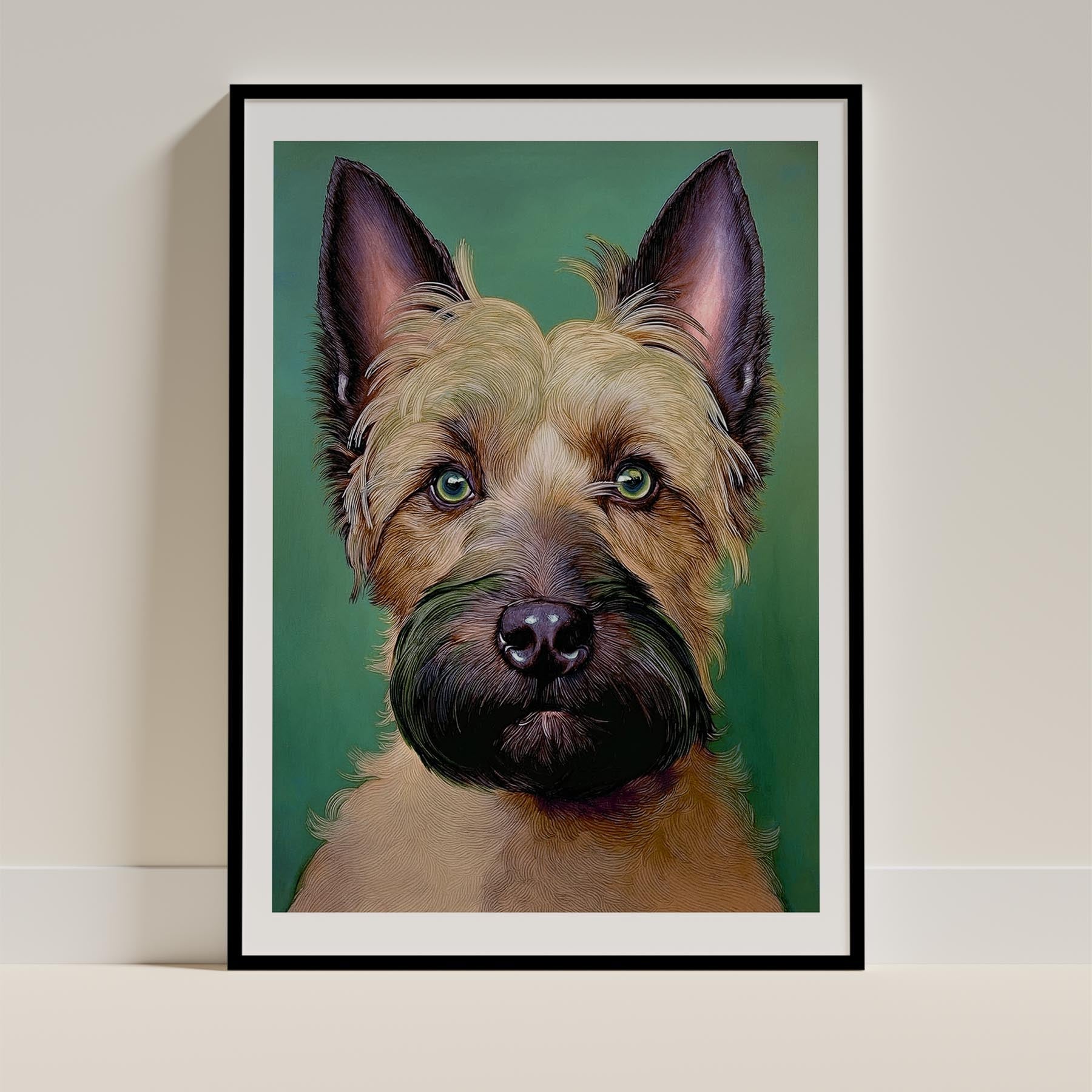 Scottish Terrier Green Painted Series image 0