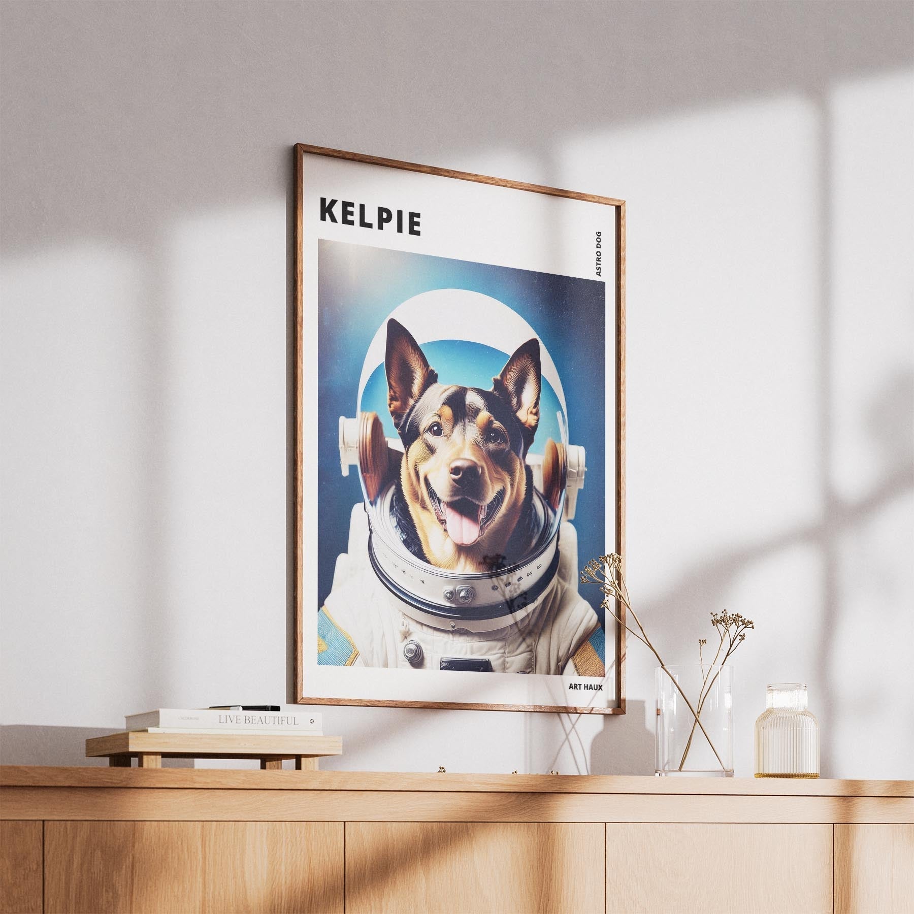 Kelpie Astronaut Dog Series with Text Astro Dog image 5