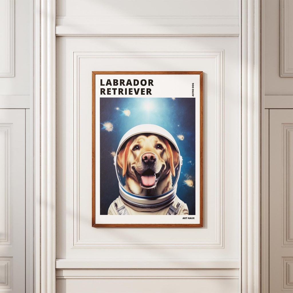 Labrador Retriever Astronaut Dog Series with Text Astro Dog image 3