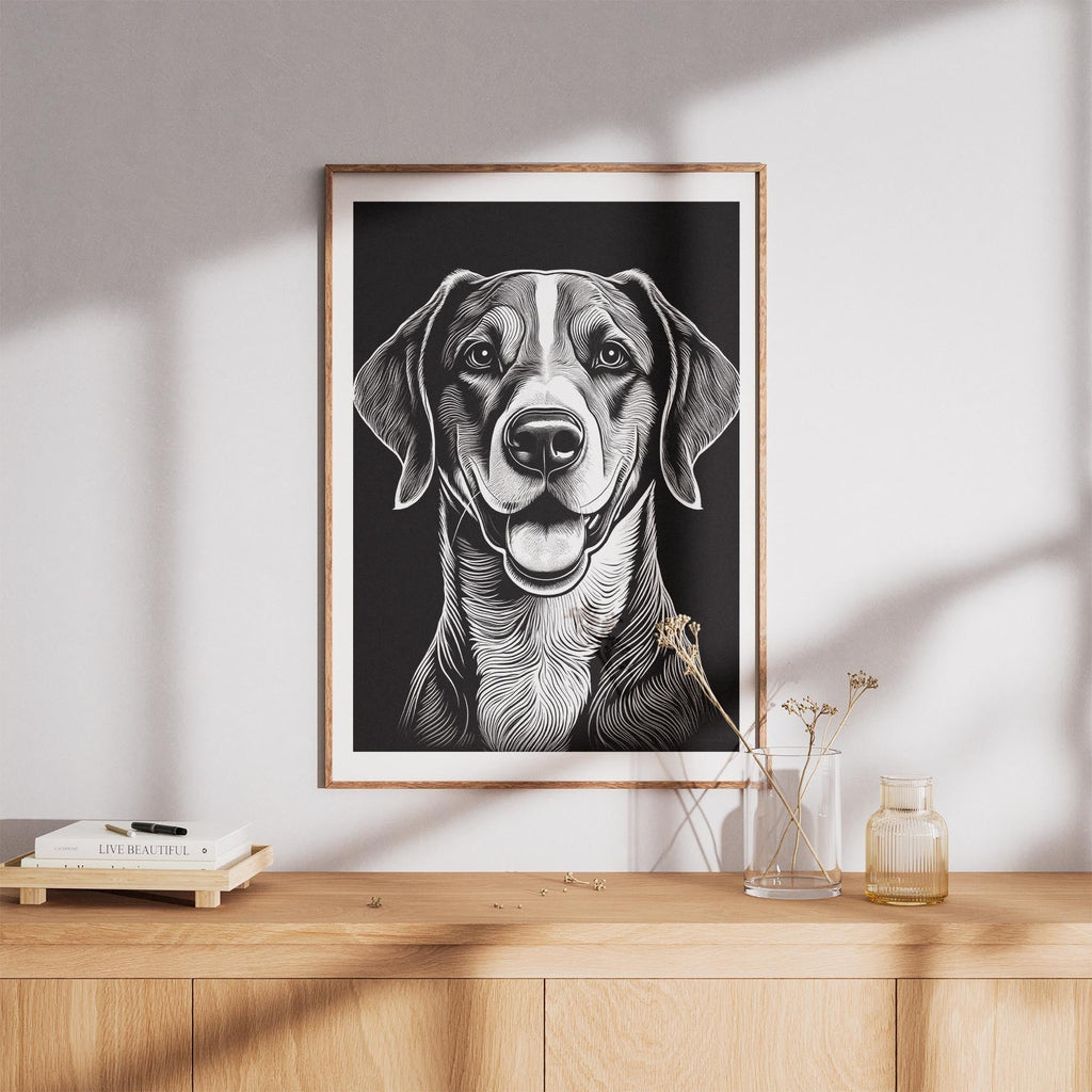 English Pointer Line Dog Series in Black and White image 8