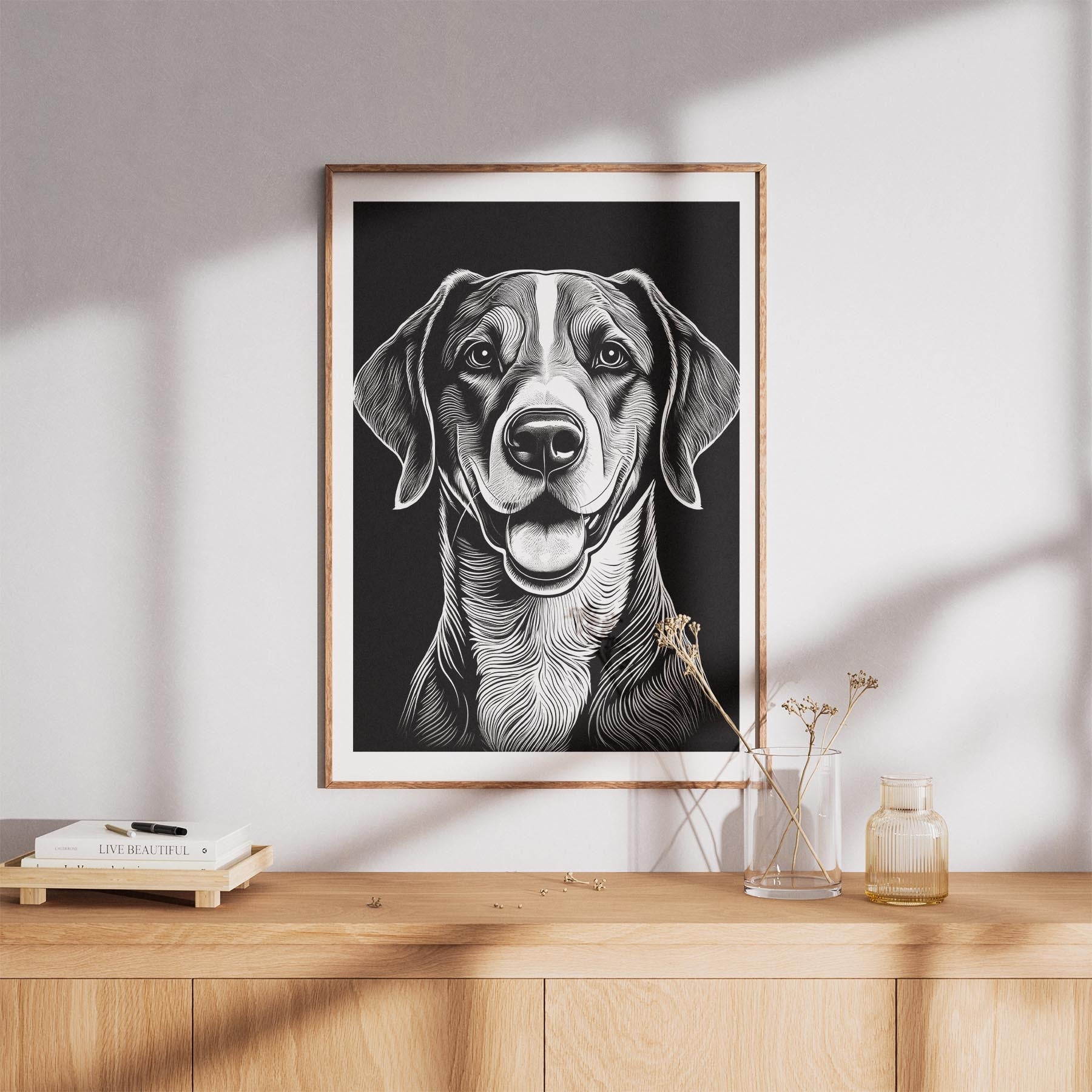 English Pointer Line Dog Series in Black and White image 8