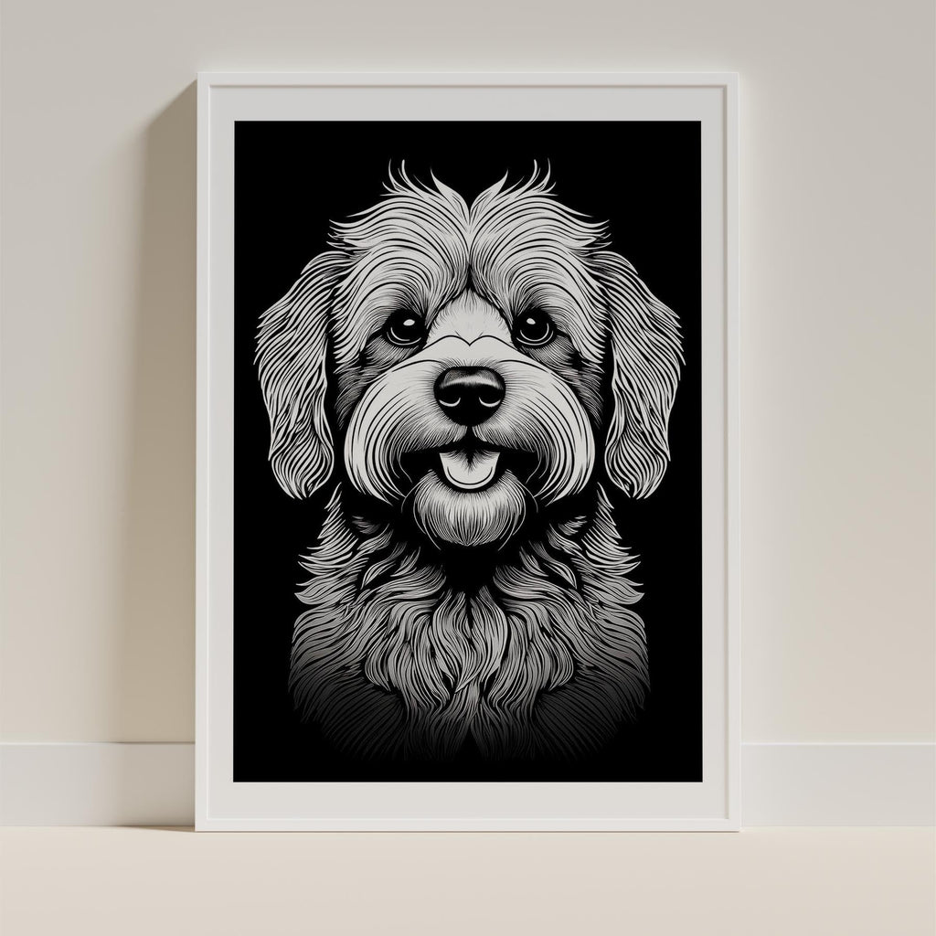 Bichon Frise Line Dog Series in Black and White image 9