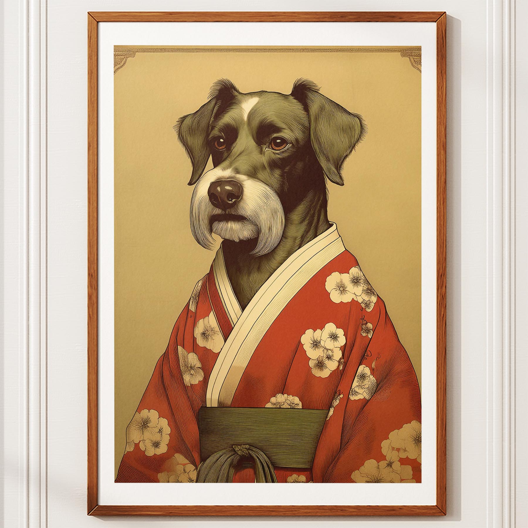 Black Russian Terrier Japanse Kimono Dog Series image 10