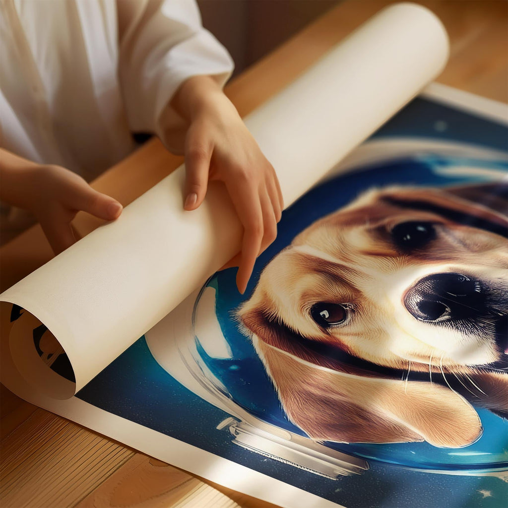 Beagle Astronaut Dog Series with Text Astro Dog image 1