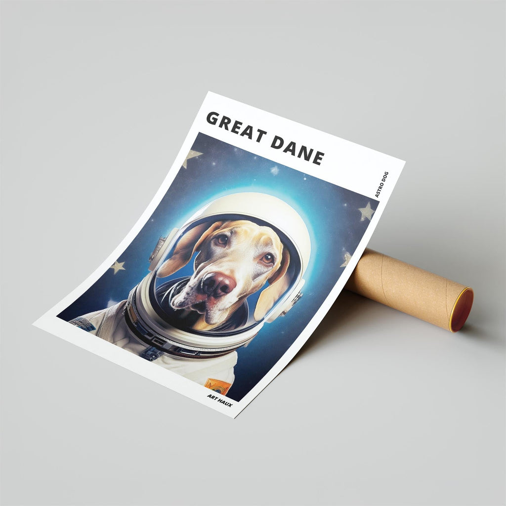Great Dane Astronaut Dog Series with Text Astro Dog image 6