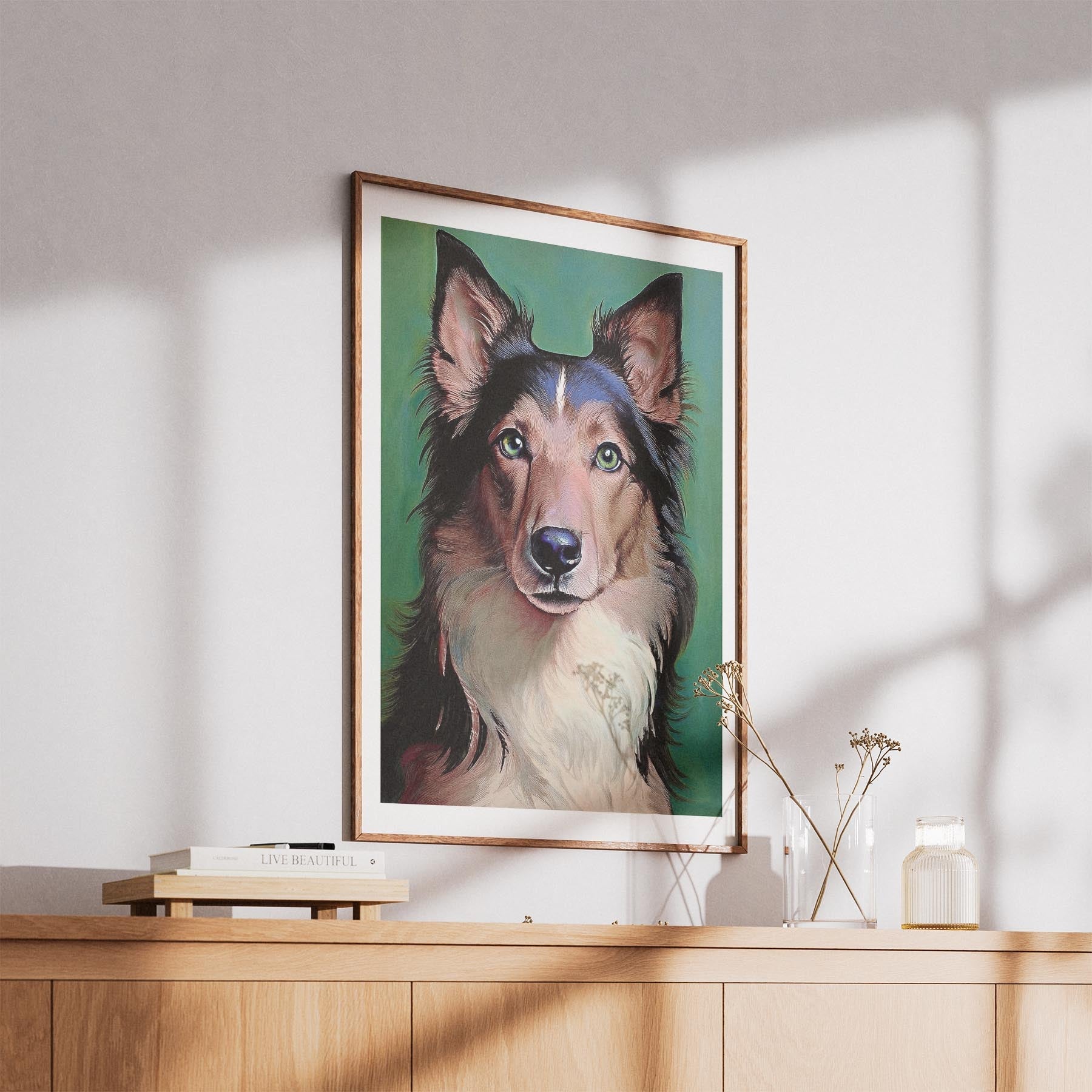 Rough Smooth Collie Green Painted Series image 5