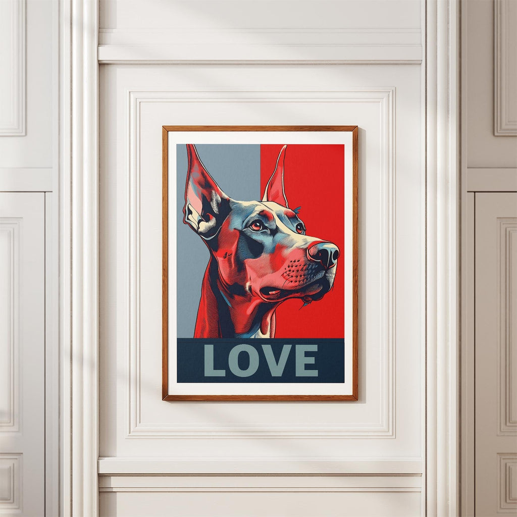 Doberman LOVE Series Inspired by the Obama Poster image 3