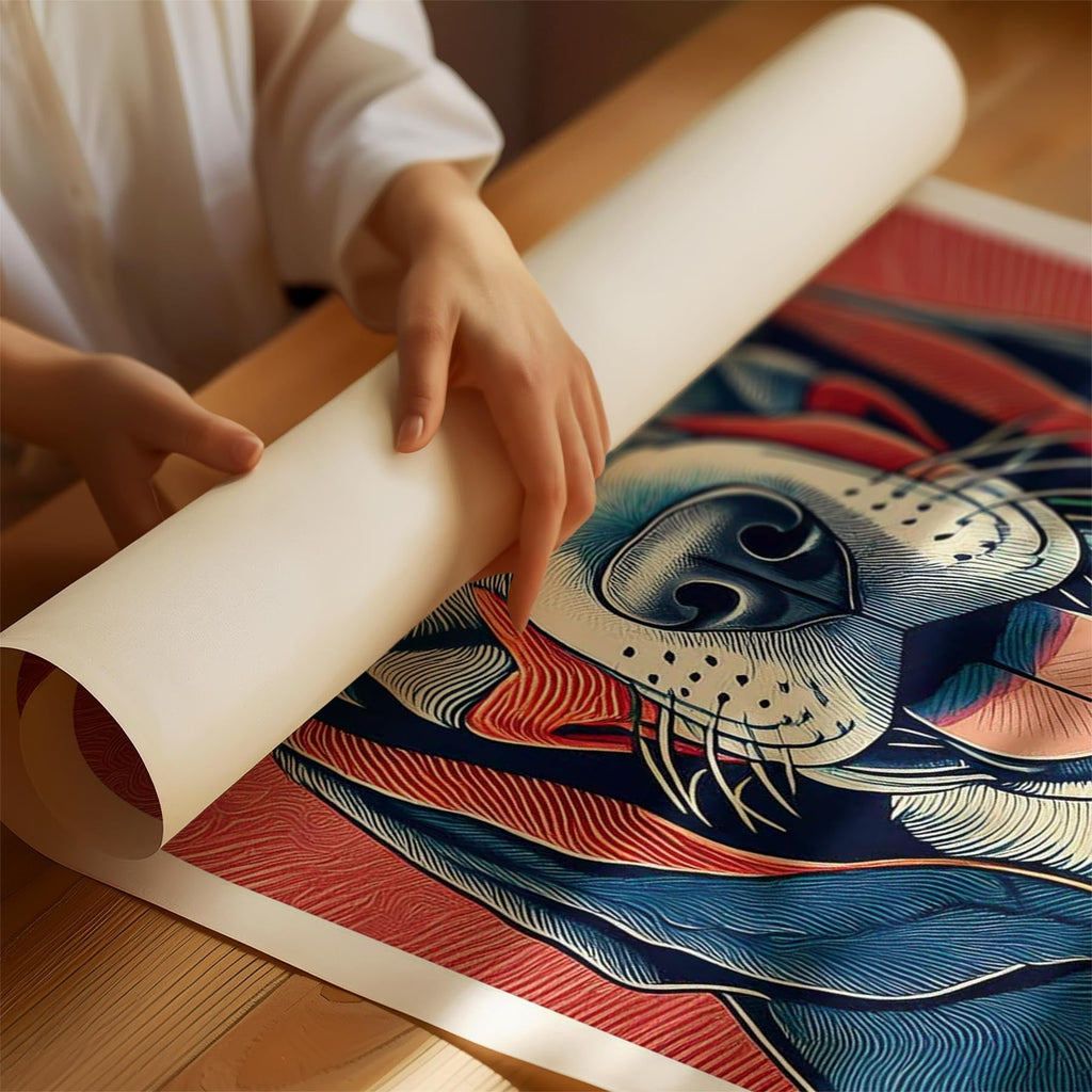 Basset Hound Hokusai Japanese Inspired Dog Series image 1