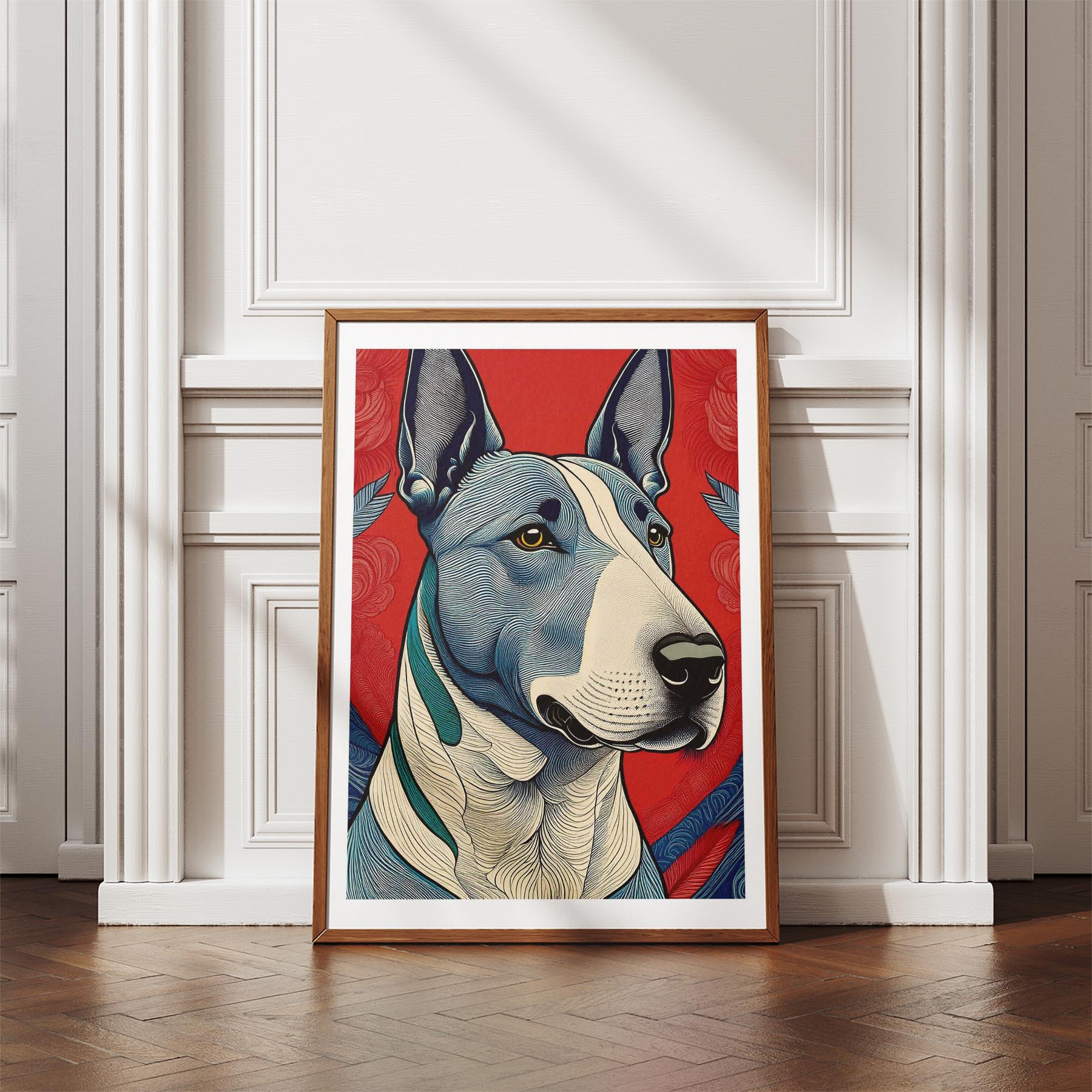 Bull Terrier Hokusai Japanese Inspired Dog Series 5 image 4