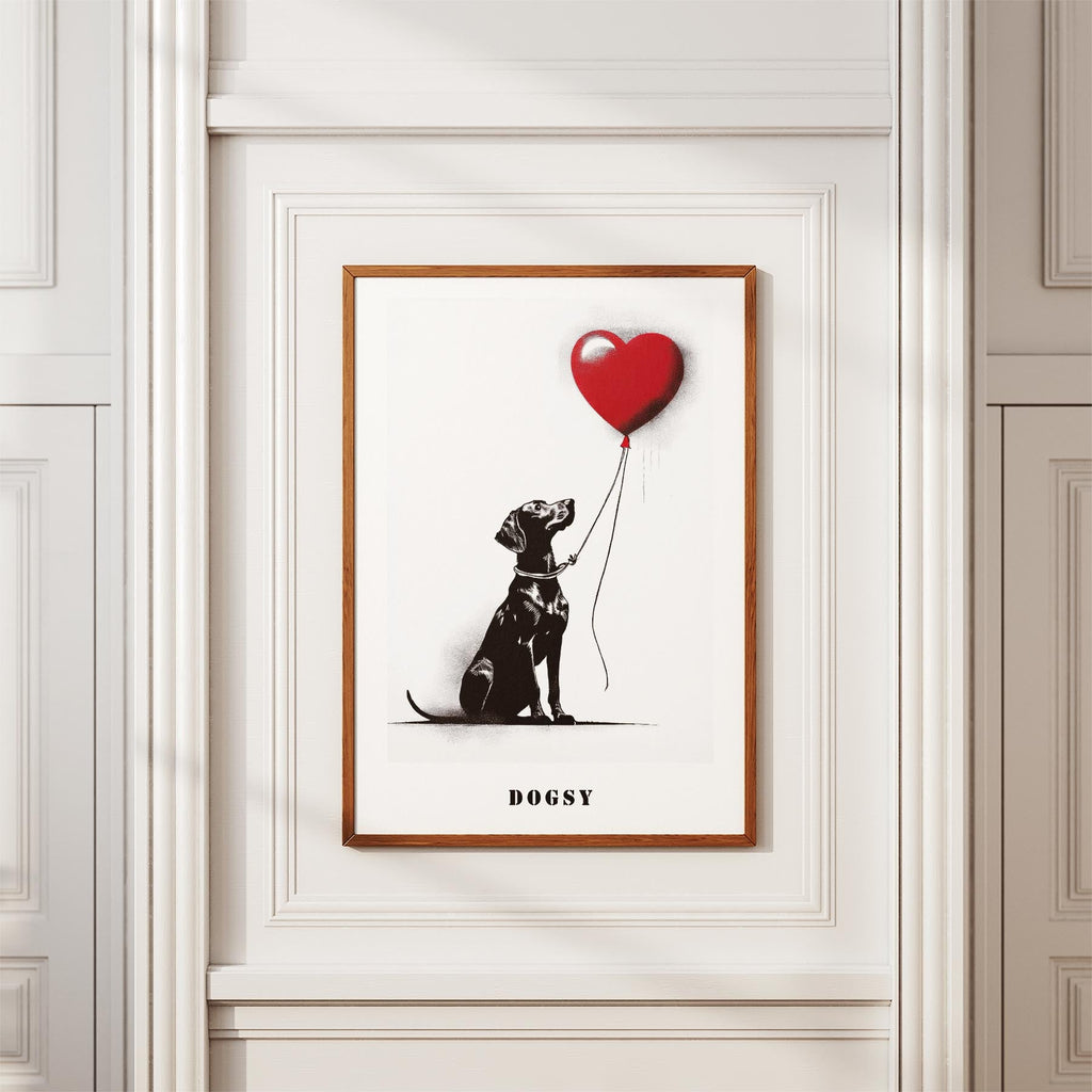 Rhoedesian Ridgeback DOGSY Series inspired by the Art of Banksy with text Dogsy image 3