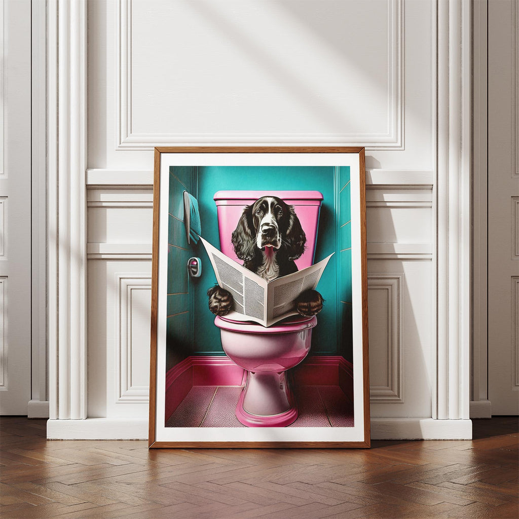 Gordon Setter Toilet Dogs PInk and Turquise image 4