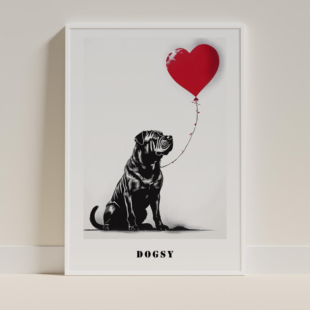 Shar Pei DOGSY Series inspired by the Art of Banksy with text Dogsy image 9