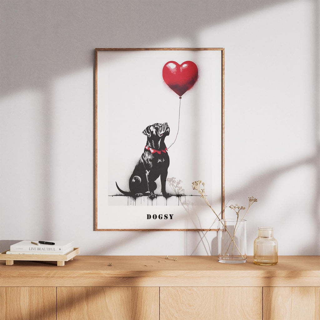 Bullmastiff DOGSY Series inspired by the Art of Banksy with text Dogsy image 8